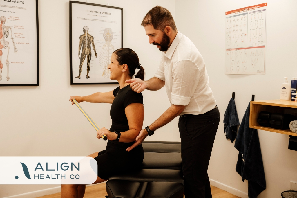 Diagram of spinal misalignment and nervous system effects used by Align Health Co in Mackay