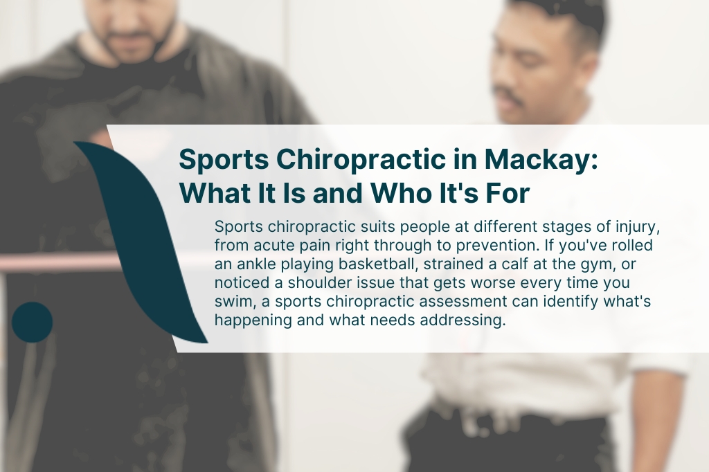 Sports chiropractor discussing a treatment plan with a patient at Align Health Co in Mackay